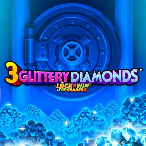3 Glittery Diamonds online game logo by PearFiction Studios on playjonnycasinoo.com