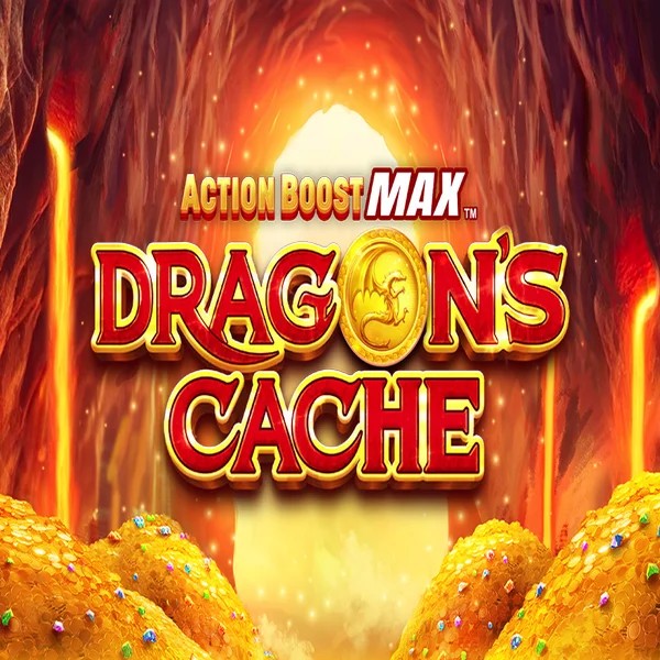Action Boost Max Dragon's Cache by SpinPlay Games, showcased at playjonnycasinoo.com – game logo