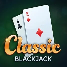 Classic Blackjack online game logo by Red Tiger Gaming on playjonnycasinoo.com