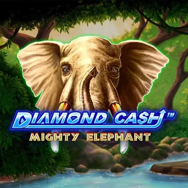 Diamond Cash Mighty Elephant slot logo by Greentube at Playjonny Casino