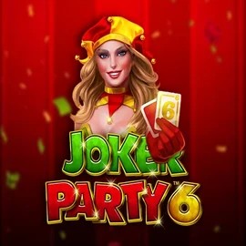 Joker Party 6 slot logo by Greentube at Playjonny Casino