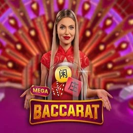 Official Live Casino logo: Mega Baccarat by Pragmatic Play at Playjonny Casino