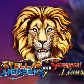 Jackpots logo of Stellar Jackpots with Serengeti Lions from Lightning Box Game at Playjonny Casino