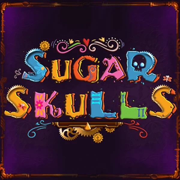 Sugar Skulls slot logo by Booming Games at Playjonny Casino