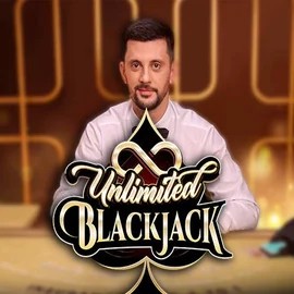 Unlimited Blackjack online game logo by Ezugi on playjonnycasinoo.com